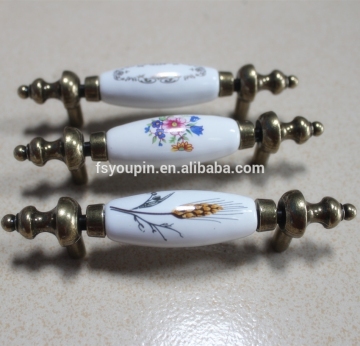 Antique Zinc Alloy and Ceramics Cabinet/Drawer/Closet Handle /Furniture Handle