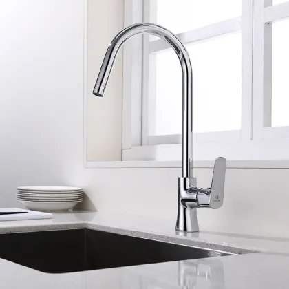 Brass Polished Industrial Kitchen Faucet