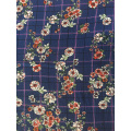 Check Flower Polyester Bubble Chiffon Printing Fabric