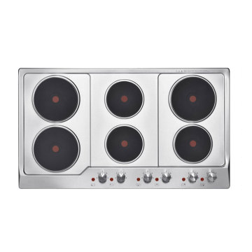 CE Stainless Steel 6 Burner 90cm Infrared Electric Hob with Side Control