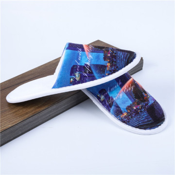 view pattern hotel slippers