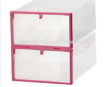 Home packaging box clear lady PP shoe box with plastic frame