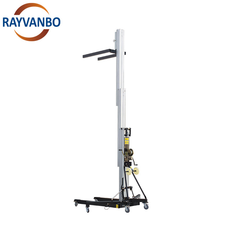 Hot Selling Aluminum Mast Machine: Hand Operated Lift Material Handling Equipment