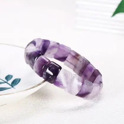 Natural Energy Stone Bangle Purple Amethyst