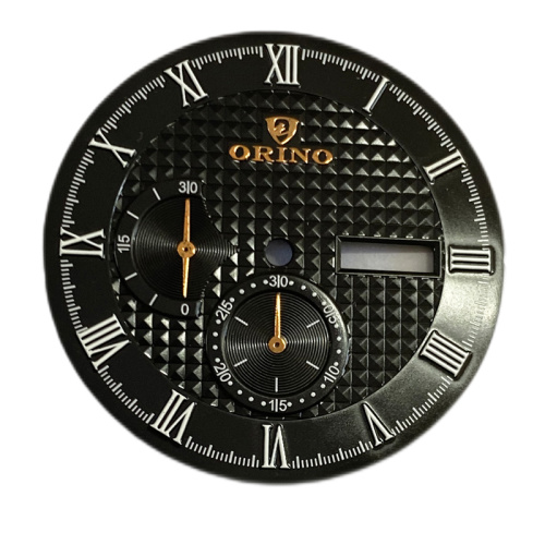 Waffle Guilloche Reloj Dial en 2 subdiales