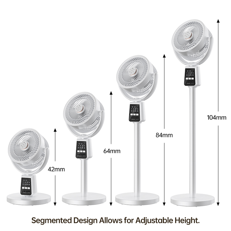7`` Solar Rechargeable Standing Remote Fan with Bulbs-7641