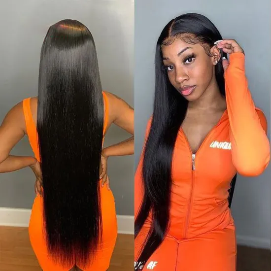 Natural Virgin Indian Human Hair Lace Frontal Wigs Vendor,150% 180% Density Raw Pre Plucked Bouncy 4x4 Swiss Lace Closure Wig