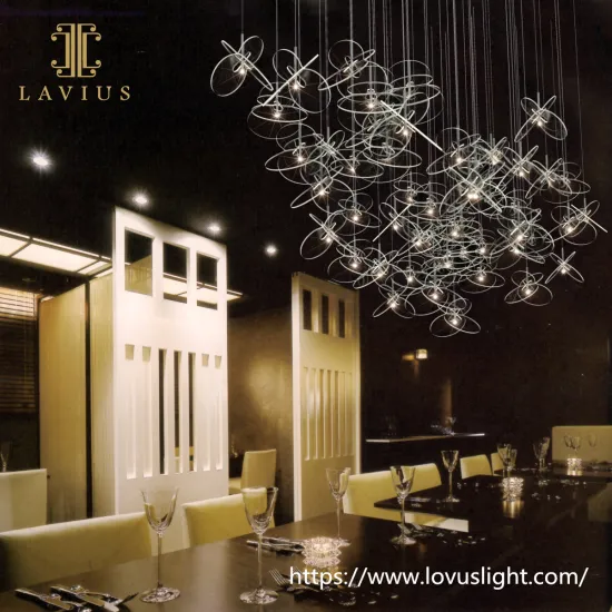 Large project modern design custom chandelier for hotel lobby or restaurant