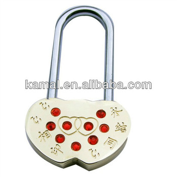 Heart shape zinc alloy padlock