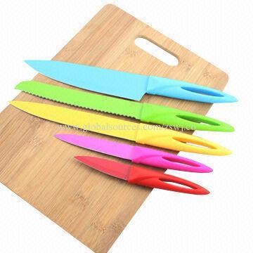 Non-stick color kitchen knife sets