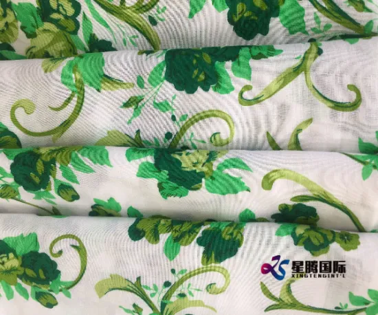 Colorful Flower Rayon Printed Fabric For Dress
