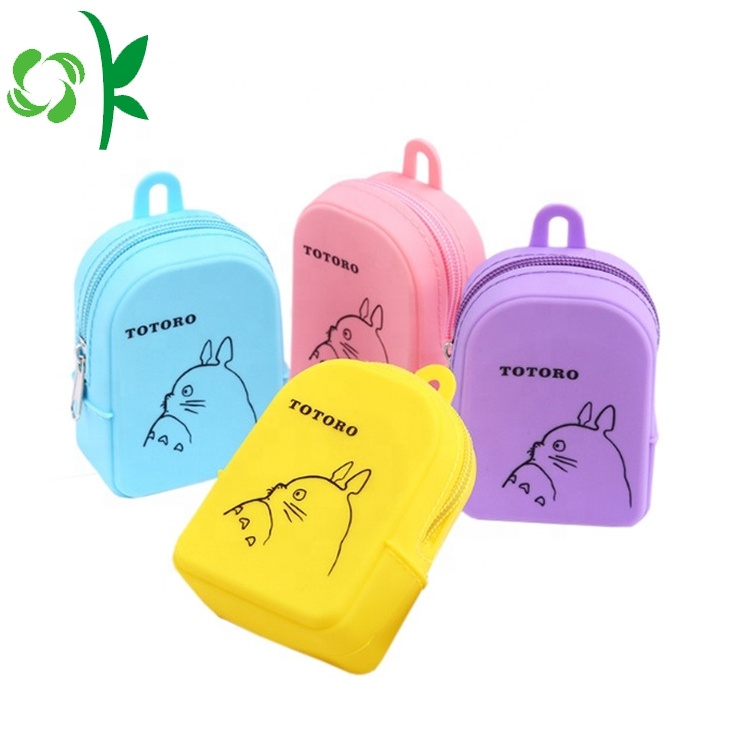 Fashion Mini Silicone Schoolbag Wallet