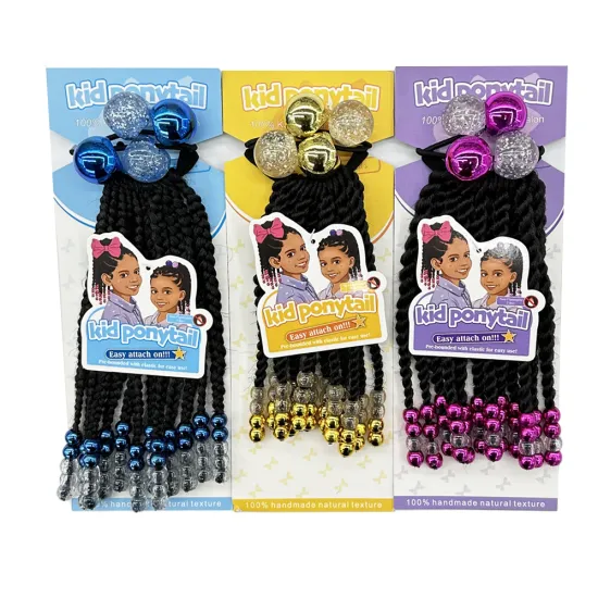 Colorful Bobble Hair Accessories: 30mm Big Shine Beads for Girls' Box Braid and Senegal Twist Braids