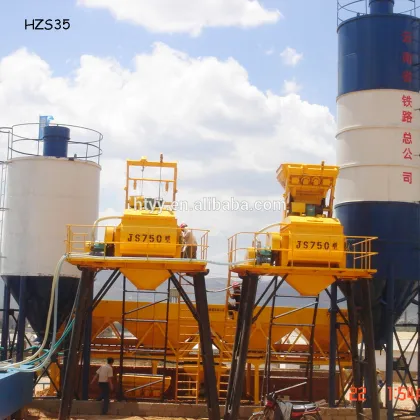 Commercial concrete mixing station HZS35 concrete mixing station