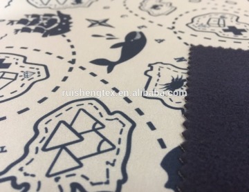 characterist popular 100D plain 4 way stretch priting fabric bonded tpu bonded fleece