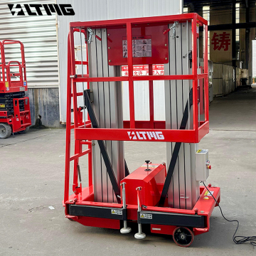 6M Double Mast Aluminum Alloy Man Lift with Advanced PLC Core Components