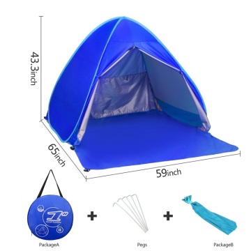 Quick Opening Foldable Camping Tent with Window for Beach and Outdoor Activities