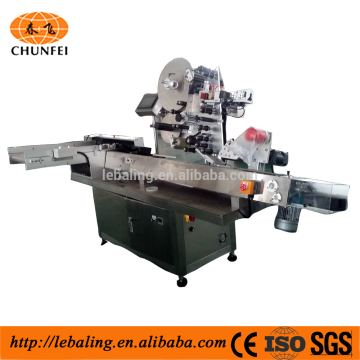 neck labelling machine for flat bottles in india, Linear Liquid glue labeling machine