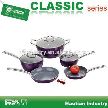 8pcs Aluminum Ceramic Cookware Set