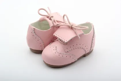 2017New Stylle Hollow Out Baby Oxford Shoes Pink Toddler Dress Shoes