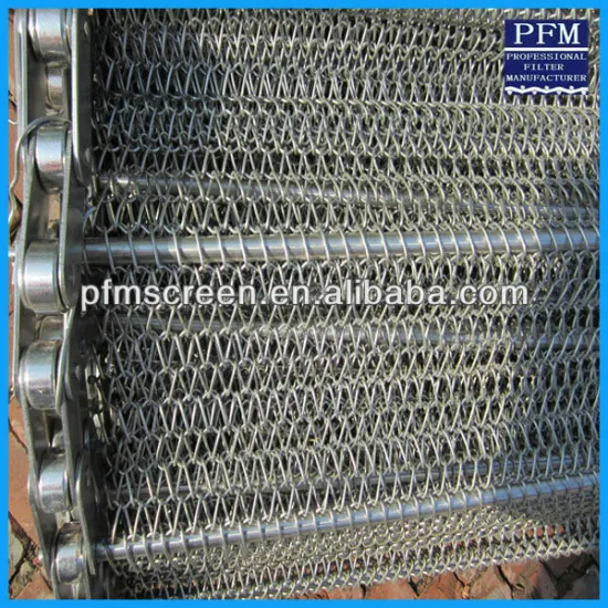 Stainless Steel Mesh Conveyor Belt with chain