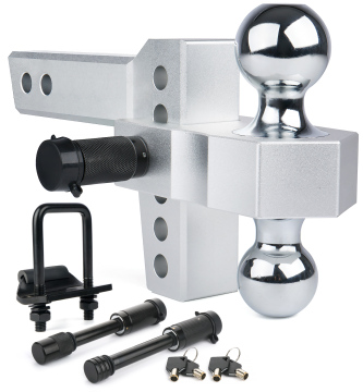 NUOVO ARRIVAZIONE SILVER STILE 6 "TRASCORSO REGOLABILE APPIENITO AL Ricevitore da 2" per Rruck, SUV, RV, VAN.12.500 libbre pesante, VAN.12.500 libbre calare il gancio