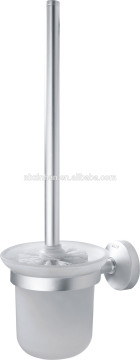 elegant design wall fitting bathroom toilet brush holder with metal base