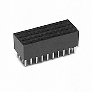 Female Header with 2.54mm Pitch and Withstand Voltage of 550V AC/Minute