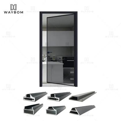 Automatic Minimalist Aluminum Swing Door for Kitchen and Home