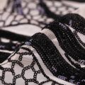 Dark Sequins Mesh Lace Embroidery Fabric