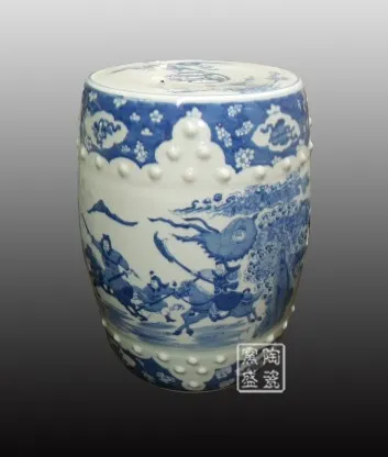 blue and white porcelain cool stool