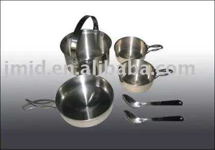 Stainless Steel Outdoor cookware of Two people