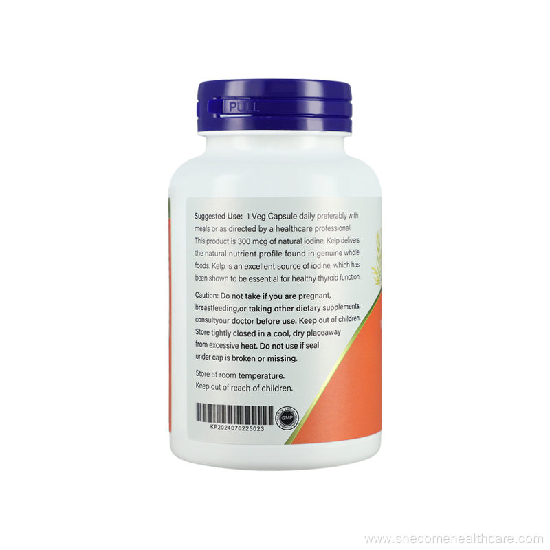 Kelp Natural Iodine Supports Healthy Thyroid Kelp Capsules