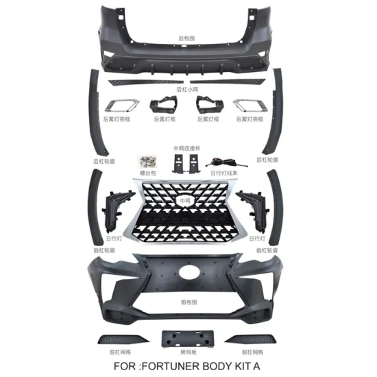 Front Rear Bumper Upgrade Body Kits for Toyota Fortuner 2016-2020 - New Look