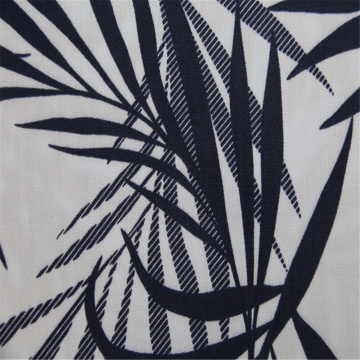 Leaf Print With Rayon Twill Fabric