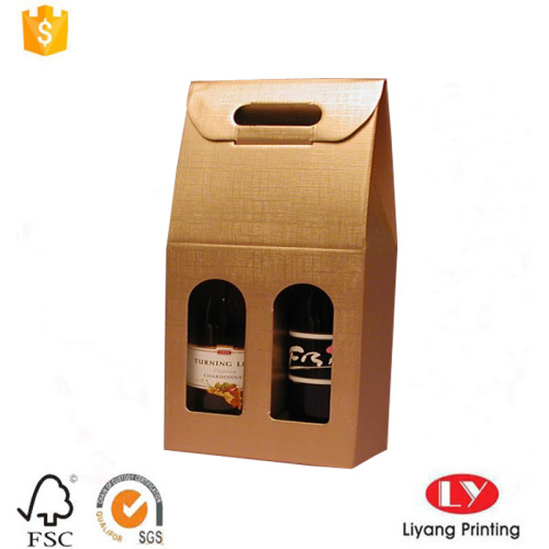 caja de papel de embalaje de vino barato por encargo