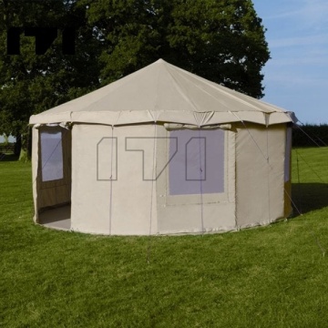 Glamping Waterproof Cotton Canvas Bell Tent for Outdoor Yurt Camping