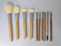 Yacai OEM 10pcs χωρίς σκληρότητα Soft Synthetic Hair Cosmetic Brush Set