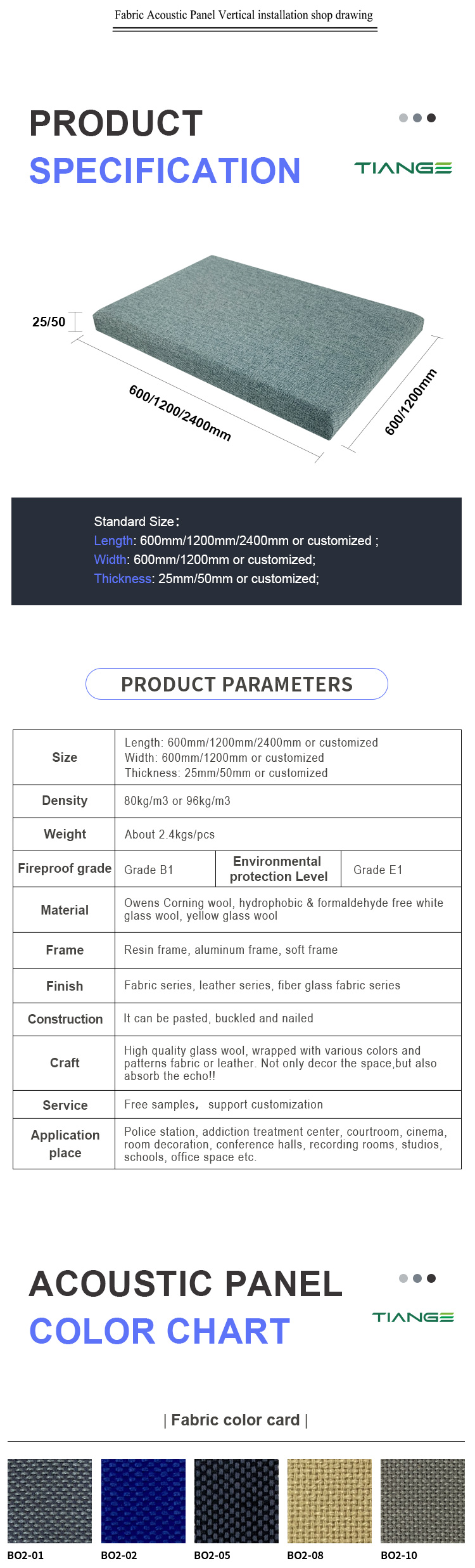 5Fabric acoustic panel