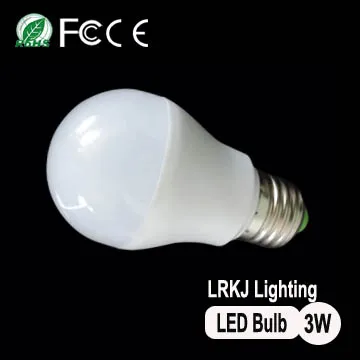 20 Watt Equivalent LED bulb light, aluminum bottom plastic bulb 3w