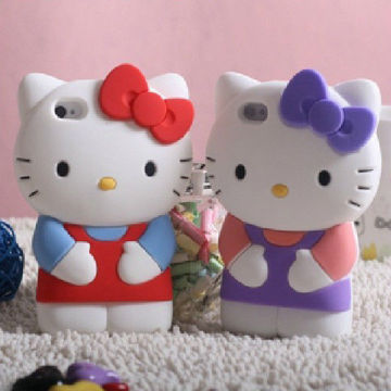 Silicone Hello Kitty Silicone Iphone 5 Protective Cases With Anti - Scratch Function