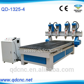 Woodworking Machine multi Head 3d carving machine/China supply woodworking cnc machines for sale QD-1325-4