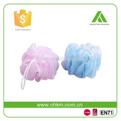 High quality customized color finer shower poufs meshy shower puff