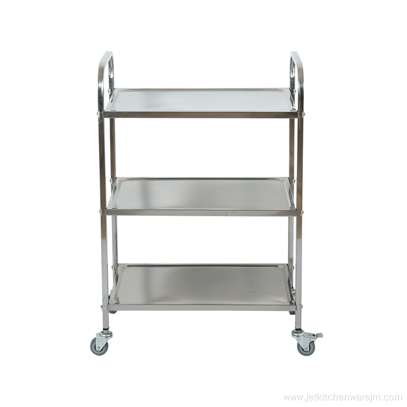 Dismounting Three Tiers Stainless Steel Food Trolley