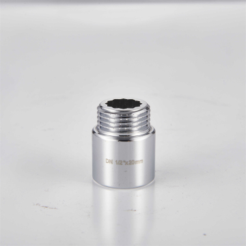 BSP Brass Extension Fitting Chrome Plated Straight Thread Nipple