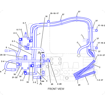 Transportation Unloading R1600H Hose Assembly 2273187/227-3187