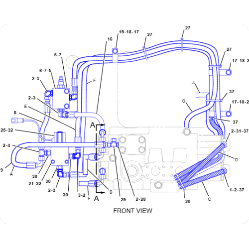 Transportation Unloading R1600H Hose Assembly 2273187/227-3187