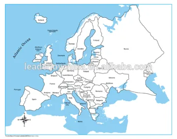 Labeled Europe Control Map