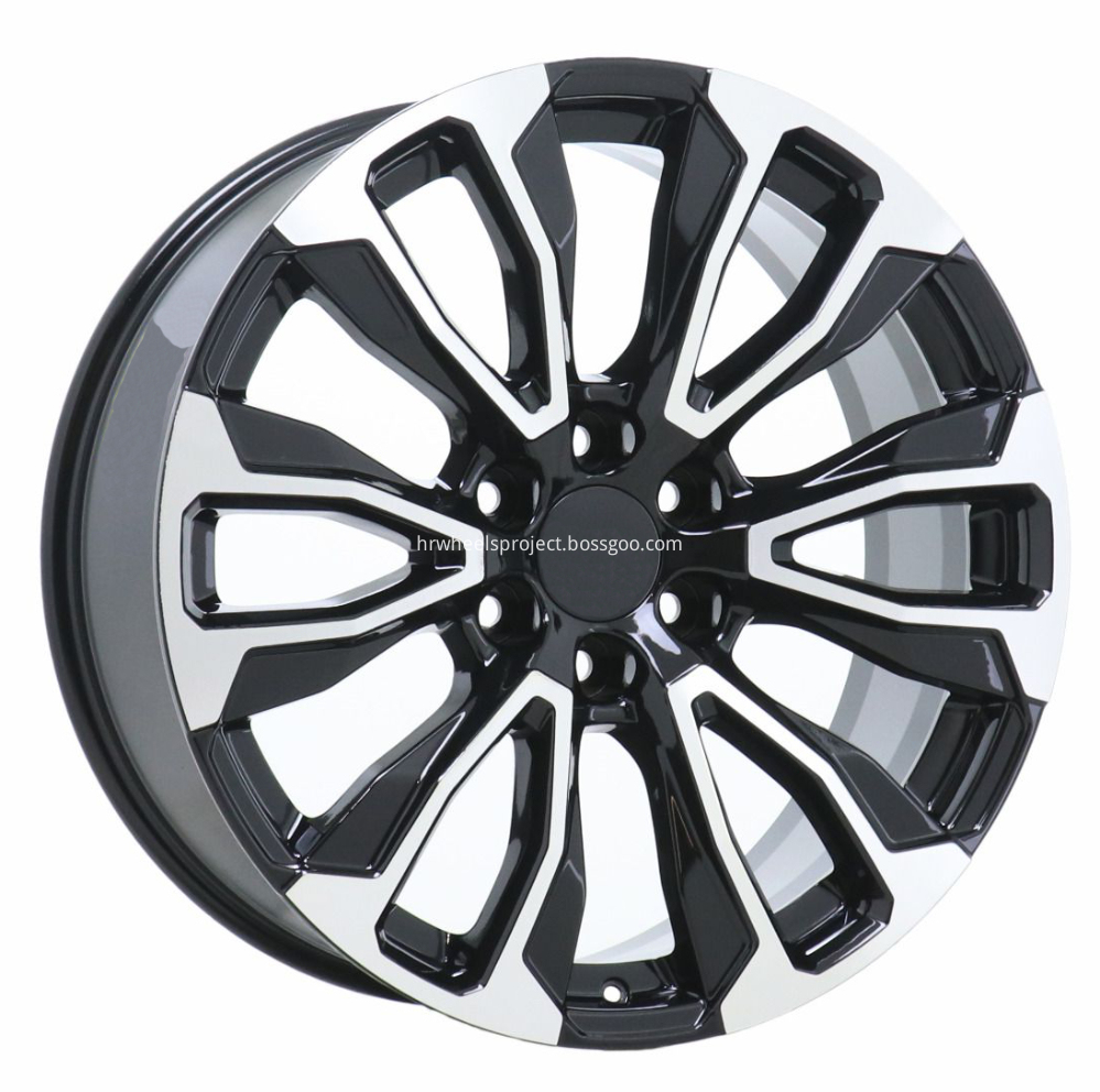 Gmc Replica Rims Yukon Denali Wheel Black Machined Jpg