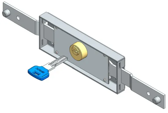 Central roller shutter lock computer key shifted bolt